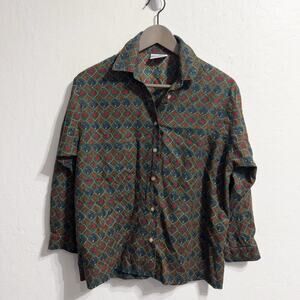 Vintage Country Sport David Smith Button Down Shirt Small Equestrian Horse